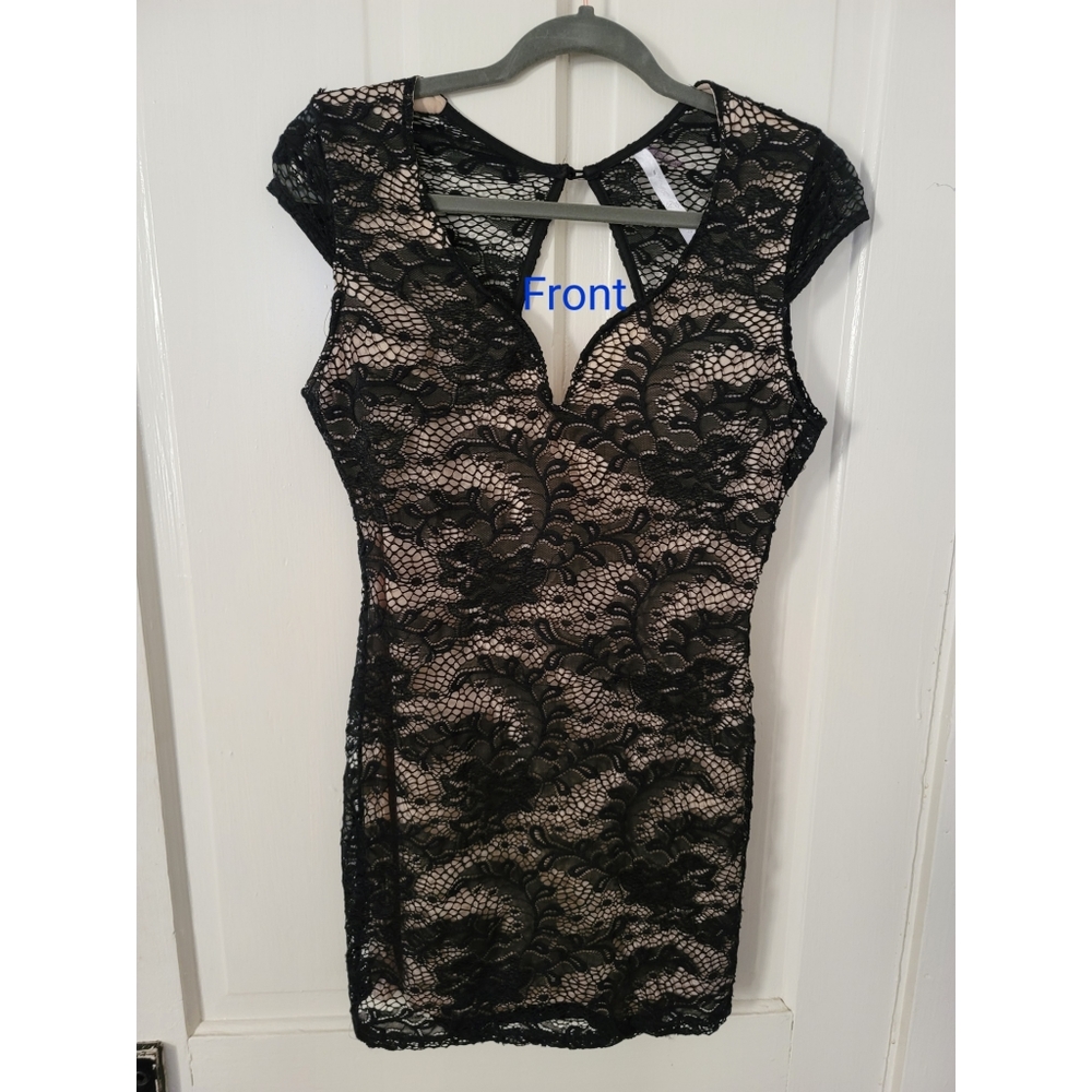 Black lace dress